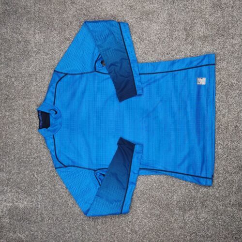 Primary image for Nike Pro-Combat Hyperwarm Shirt Men Medium Blue Hombre Stripe Pullover