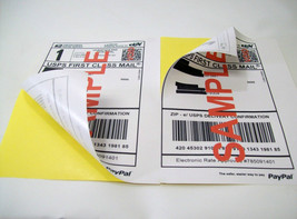 1000 Half Sheet Self Adhesive Paypal Economy Shipping Labels 8.25&quot; x 11.5&quot; - $67.99
