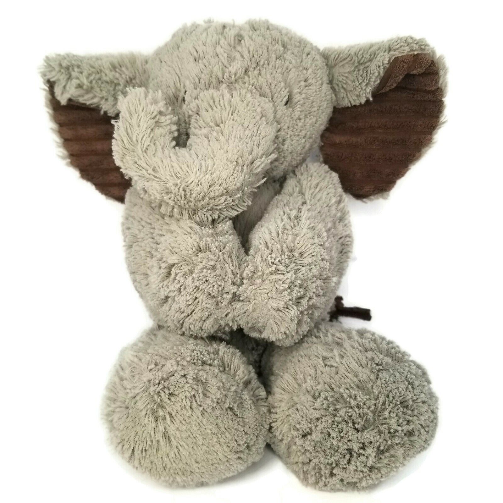 Lambs & Ivy Plush Elephant 13'' Animal Soft Eyes Plush Toy Baby Grey Brown - $15.94