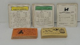 Vintage Monopoly Replacement Pieces 1936 Game Pieces Chance, Commun. Land Cards - £10.90 GBP