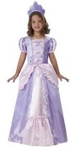 Girls Princess Fairytale Purple Dress &amp; Crown 2 Pc Halloween Costume-siz... - $15.84