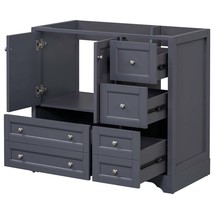 36&quot; Solid Wood Vanity: 4 Drawers, Shelf, Soft Close - £229.61 GBP