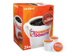 Dunkin&#39; Donuts 100% Colombian Coffee 10 to 144 Count Keurig K cup Pick A... - £12.78 GBP+