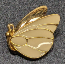 Vintage Monet Butterfly - Enamel &amp; Gold Tone Pin Brooch - $11.87