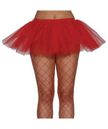 Red Tutu Skirt Lingerie Skirt Sexy Blood Red Tulle US14/XL Elastic Waist - $4.94