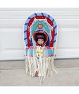Native American Collectible Doll Papoose Cradle Board Beadwork Regalia - $485.11 CAD