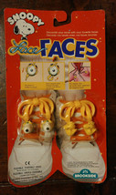 VINTAGE 1989 PEANUTS SNOOPY Flying Ace &amp; Woodstock Shoe Lace Faces NEW - £11.33 GBP