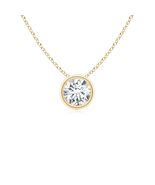 Angara Natural Bezel-Set Round Diamond Solitaire Pendant in 14K Yellow Gold - $1,686.17