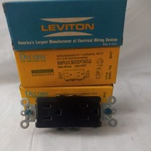 3 Leviton Vintage Deadstock Usa 16262 15A 125V Decora Brown Receptacle 2P 3W - £19.78 GBP