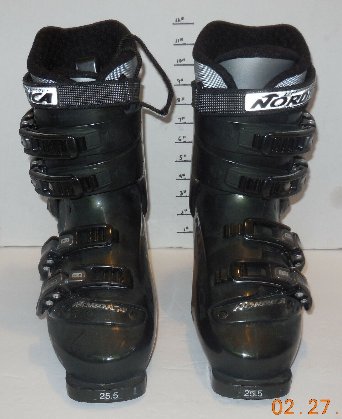 Vintage Nordica GP Overlap Ski Boots Men&#39;s 8.5 Women&#39;s 9.5 Unisex 300mm/... - $64.88