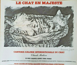 Maxime Juan - Original Exhibition Poster – the Cat IN Majesty – Poster - C.1970 - $159.13
