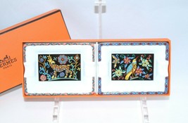 Hermes Set of 2 Mini Ashtray Giraffe bird Black Change tray dinnerware YA29 - £361.92 GBP