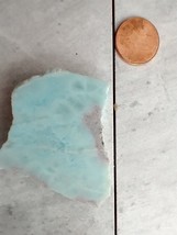 Atlantis Dolphin Stone Larimar Natural Authentic Slab Rough Blue Gem Stone 31 gr - £27.87 GBP