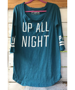 Wm Sz S/P Victoria Secret PINK Up All Night shirt chemise Lounge Top Tun... - £13.23 GBP