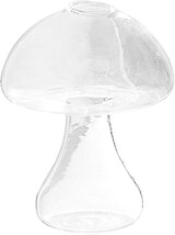 Besportble 1 Pc. Mushroom Glass Vase Flower Planter Vase Transparent Ter... - $28.95