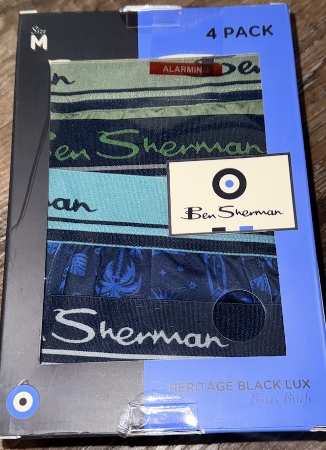 Ben Sherman ~ 4-Pair Men&#39;s Boxer Briefs Polyester Blend ~ M (32-34) - $26.72