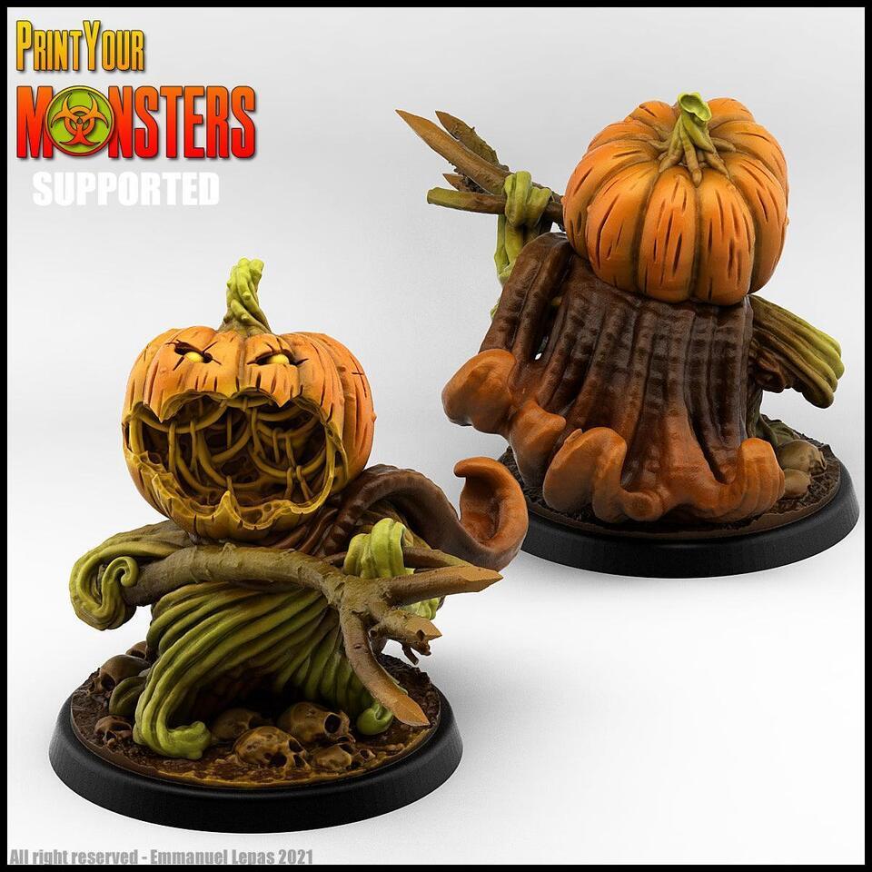 3D Printed Print Your Monsters Pumpkin Soldier Fork Pumpkins Attack Pack... - $6.64+