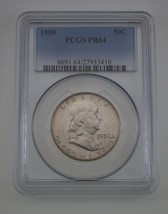 1950 50C Franklin Half Dollar Proof Graded by PCGS as PR64! Gorgeous Str... - £389.25 GBP