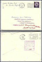 1955 US Cover -San Lorenzo, California to Seattle, WA fwd to USN Comm Station V9 - £2.31 GBP