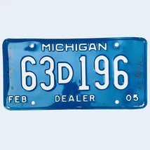 2005 United States Michigan Base Dealer License Plate 63D196 - £13.19 GBP