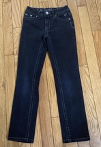 Girls ~ Justice ~ Black Denim Jeans W/pockets ~ 8 Slim - $112.09 MXN