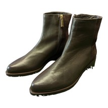 Aquatalia Carisa Boot Leather and Suede Weatherproof Side Zip Women&#39;s Br... - $141.55