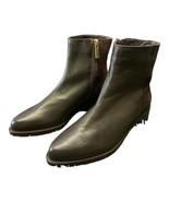 Aquatalia Carisa Boot Leather and Suede Weatherproof Side Zip Women's Brown 5 M - $141.55