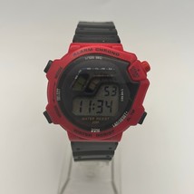 Red &amp; Black 30M WR Unisex Digital Sports Watch 42mm Working - $410.67 MXN