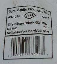 Dura Plastic Products 437 210 Reducer Bushing Spigot x Slip 1-1/2" X 3/4" image 4