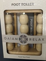 Gaiam Relax Foot Roller-New In Box Massager Natural Wood Relax - £14.75 GBP