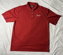 Nike Golf Budweiser Polo Shirt Men’s Large Red Short Sleeve 363807-648 - $20.00