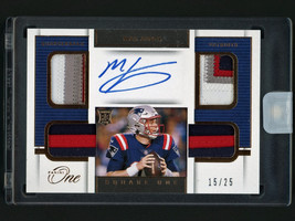 2021 Panini One Bronze Mac Jones Rookie Auto Jersey Quad Patch #15/25 Patriots  - £399.66 GBP