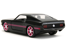 1969 Ford Mustang Black Metallic with Pink Stripes and Wheels &quot;Pink Slips&quot; Serie - £19.05 GBP