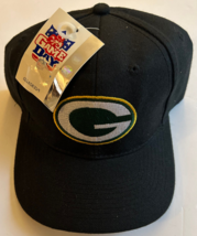 NEW! Vintage NFL Green Bay Packers Snap Back NFL Game Day Black Hat Cap - £14.98 GBP