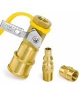 1/4&quot; RV Gas Propane Quick Connect Fittings Shut-off Valve for Camp Stove... - $31.30 CAD