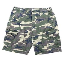 Gap Shorts Mens 36 Green Camo Cargo Baggy Loose Straight 9&quot; Outdoors Rip... - $17.77