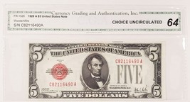 1928-A $5 United States Note Choice Uncirculated FR #1526 - $123.74