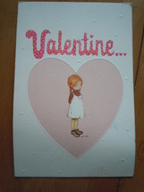 Vintage American Greetings Holly Hobbie Valentine Card - $5.99