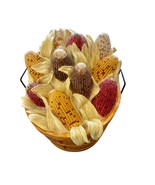 Indian Corn Bushel Basket Thanksgiving Autumn Tabletop Decor Resin Vinta... - $738.11 MXN