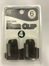 NO SEWING OR GLUE NEEDED BROWN SNAP CLIPS FOR HAIR EXTENSION 6 CLIPS/PACK - £3.95 GBP