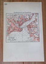 1937 Original Vintage Map Of Istanbul Constantinople And Vicinity Turkey Greece - £15.04 GBP