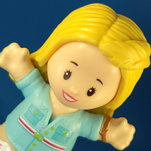 Fisher Price Barbie Little People Figure Blonde Hair Blue Shirt Genuine ... - $7.91