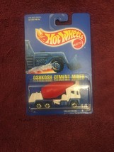 HOT WHEELS-OSHKOSH CEMENT MIXER-COLLECTOR-#144-1991-SEALED ON CARD - $6.65