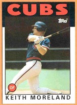 Chicago Cubs Keith Moreland 1986 Topps Baseball Card #266 nr mt    - £0.39 GBP