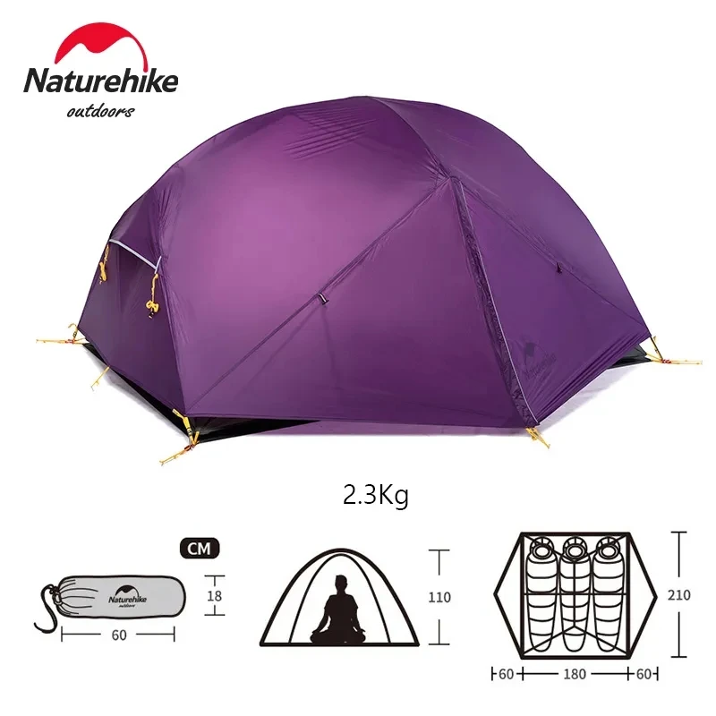 Naturehike Mongar Camping Tent 2-Person Tent Ultralight Outdoor Travel Hiking - £247.66 GBP+