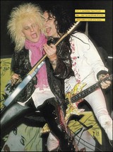 Poison C.C. DeVille Bobby Dall Bret Michaels 1989 double sided pin-up photo - £3.31 GBP