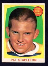 Boston Bruins Pat Stapleton RC Rookie Card 1961 Topps Hockey Card #18 ex/em - £13.24 GBP