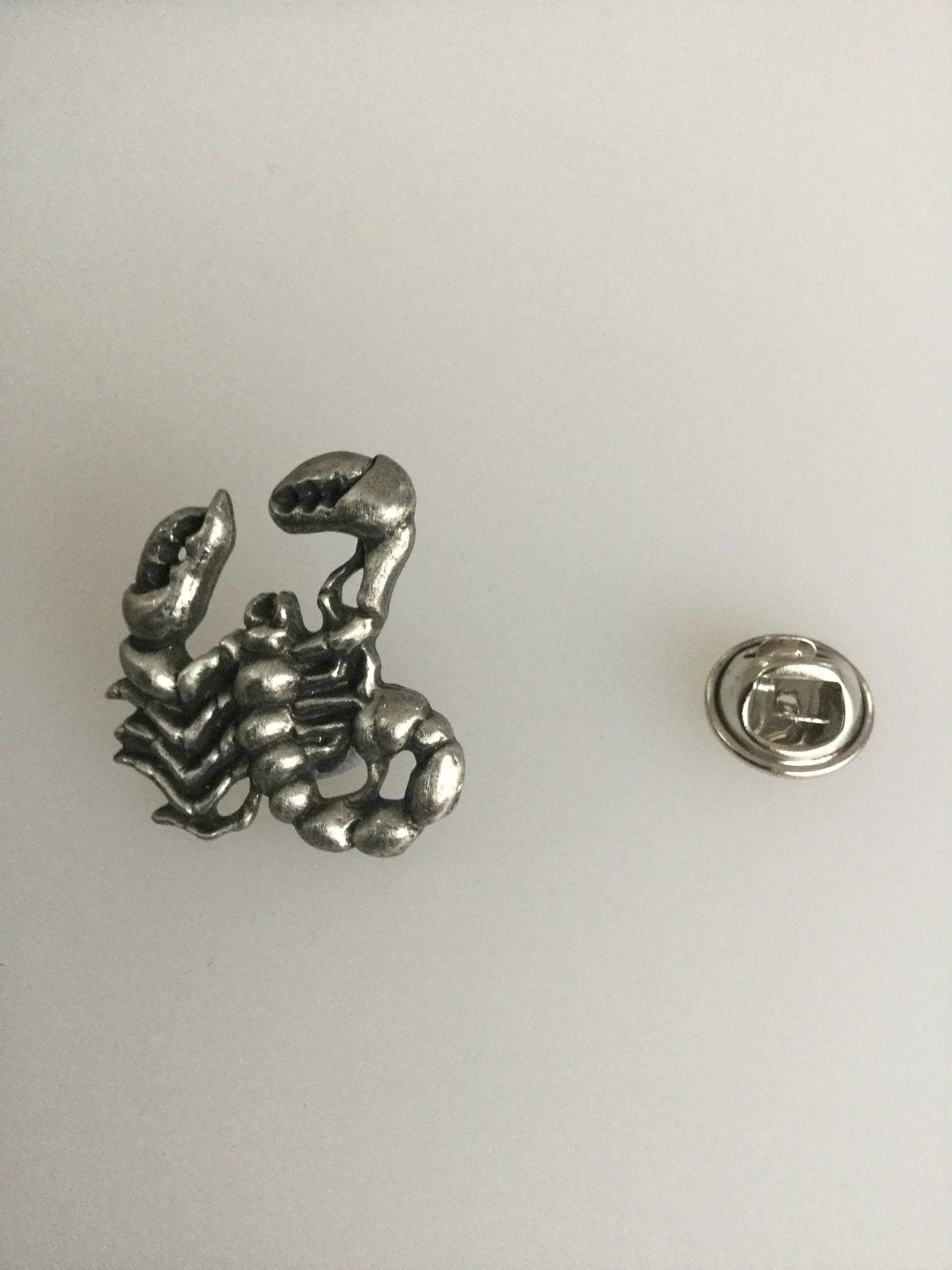 Scorpion Pewter Lapel Pin Badge Handmade In UK - $7.50
