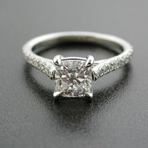 Cushion 2.25Ct Simulated Diamond 925 Sterling Silver Engagement Ring in Size 5.5 - £107.04 GBP