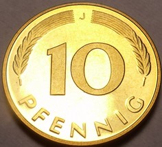Gem Cameo Proof Germany 1978-J 10 Pfennig~Minted In Hamburg~54k Minted~F... - $8.46
